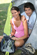 Couple camping