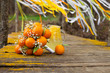 Stylized Brides Bouquet made out of oranges