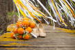 Stylized Brides Bouquet made out of oranges