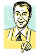 a man wearing a shirt an tie and an apron