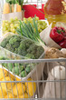 Close up of shopping trolley full of grocery