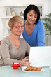 Photo: Mature women with a notebook Mature women with a notebook