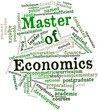 Word cloud for Master of Economics
