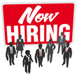 Now Hiring sign join business work team