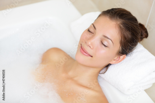 Photo: Bathing woman relaxing in bath Bathing woman relaxing in bath