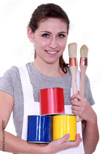 Photo: woman painter woman painter