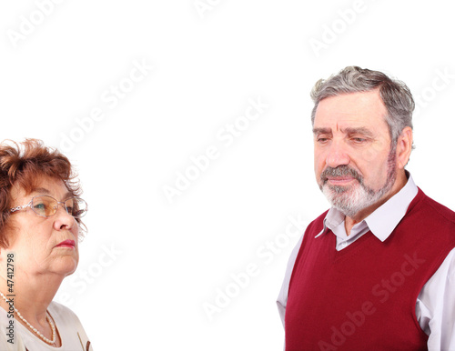 Photo: senior woman in glasses, man pose, isolated senior woman in glasses, man pose, isolated