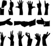 Vector: Hände Silhouetten Hände Silhouetten