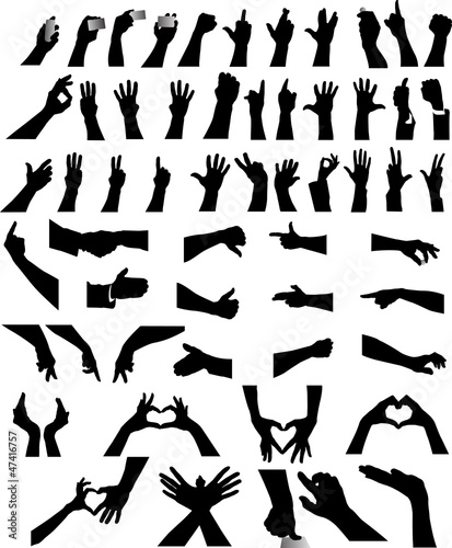 Vector: Hände Silhouetten Hände Silhouetten