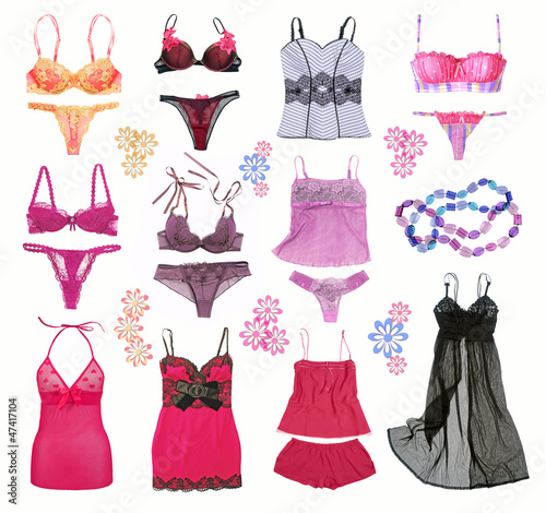 Photo: collection of fashionable women's lingerie collection of fashionable women's lingerie