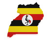 Uganda Map 3d Shape