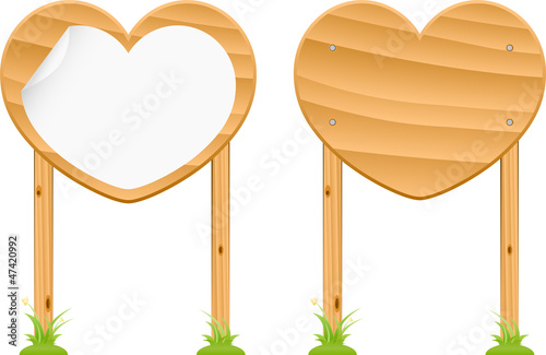 Vector: wooden love signs set 1 wooden love signs set 1