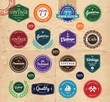 It's a collection of vector vintage badges and stamps.