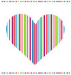 Funny heart made with line. Vector