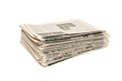 newspapers isolated on white background