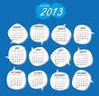 2013 Creative calendar set English Editable