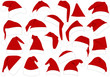 Vektor: Christmas hats set Christmas hats set