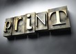 Print concept, vintage letterpress text