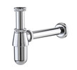 Chrome basin or washbasin draining pipe