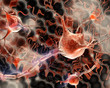 Illustration: Stylized abstract background with neurons Stylized abstract background with neurons