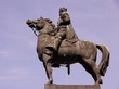 Horse rider on the Grunwald monument in Krakow in Poland