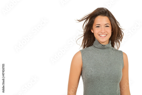 Photo: girl on white background girl on white background