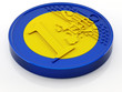 Illustration: Euro Blau Gelb Euro Blau Gelb