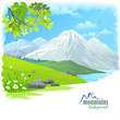Snow Mountain and Green Hills