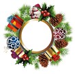 Christmas wreath with presents