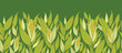 Vector corn plants horizontal seamless pattern ornament