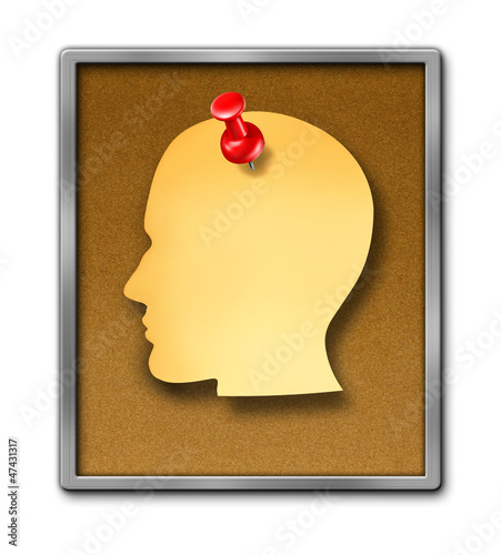 Illustration: Human Paper Note Reminder Human Paper Note Reminder