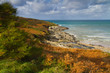 Coast of Cornwall in autumn near Crantock