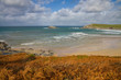 Crantock bay and beach Cornwall England