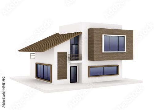 Illustration: Exterior of modern house Exterior of modern house