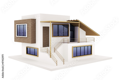 Illustration: Exterior of modern house Exterior of modern house