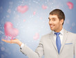 hearts on the palm