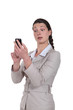 Woman shocked by text message