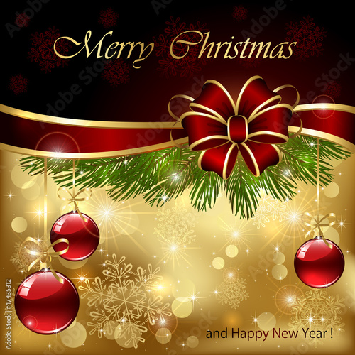 Vector: Background with baubles Background with baubles