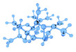 blue glass molecule 3d