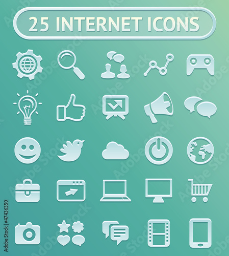 Vector: 25 vector internet icons 25 vector internet icons