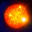 Sun in outer space