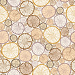 Vector wood log cuts seamless pattern background with hand drawn