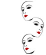 White mask against a white background