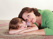Girl with her Mom