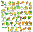 Africa map state republic kingdom
