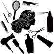 Fashionable hairdress the hairdresser the hair