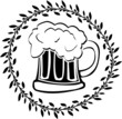 stencil of glass of beer.