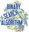 Word cloud for Binary search algorithm