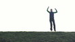 Video: Happy couple jogging outdoors, slow motion Happy couple jogging outdoors, slow motion