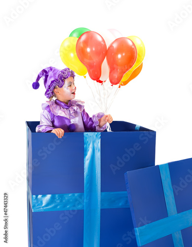 Photo: Harlequin with balloons Harlequin with balloons